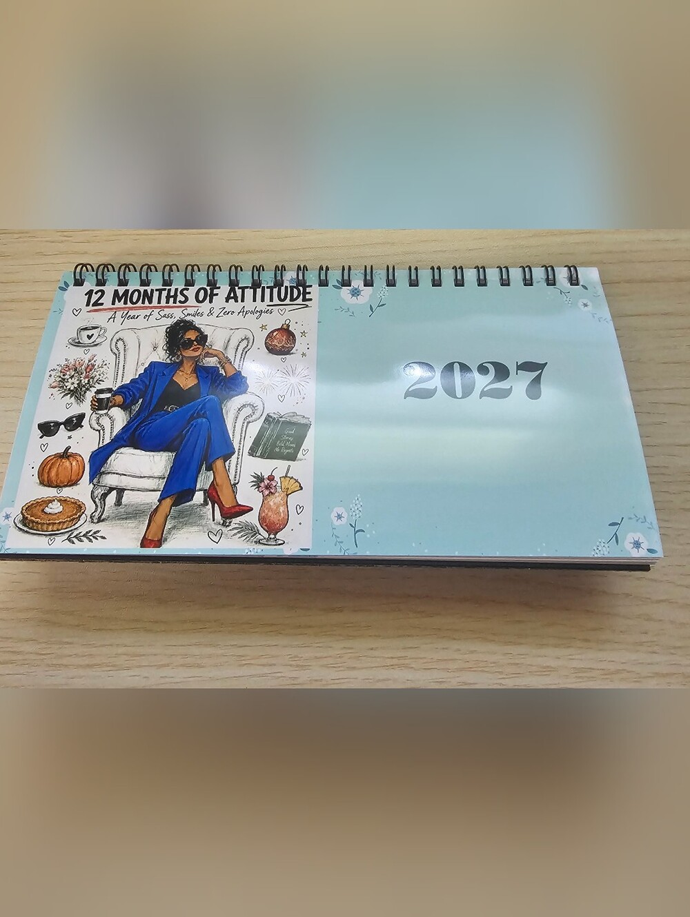 12 Months of Attitude 2027 Desk Calendar